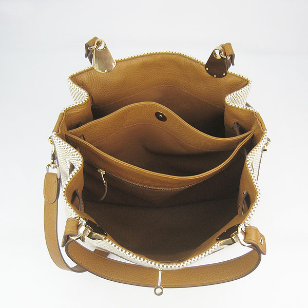 Fake Hermes New Arrival Double-duty handbag Light Coffee 60668 - Click Image to Close